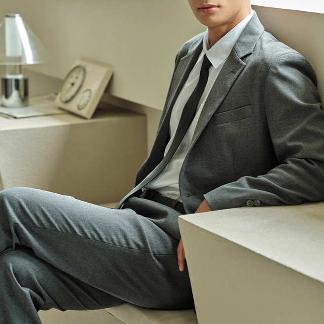 브라운스튜디오 남성용 스탠다드 핏 수트 자켓 + 긴바지 세트