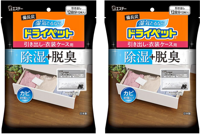 ST 雞仔牌 Drypet 備長炭吸濕包 抽屜衣櫃用 12個, 300g, 2袋