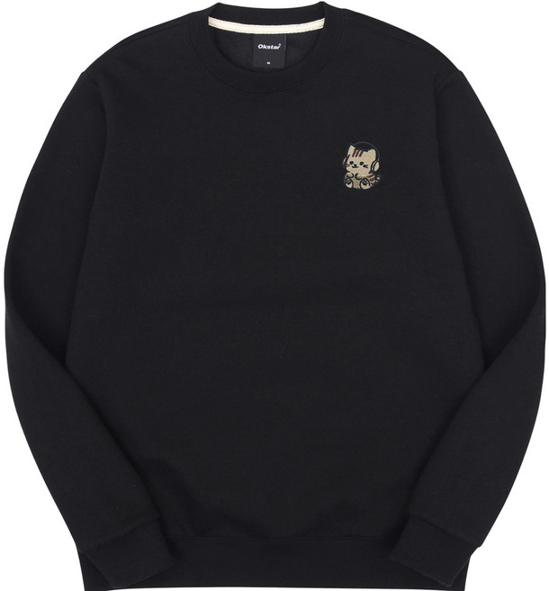 옥스타 둠칫냥 자수 특양면 맨투맨 5SSP014