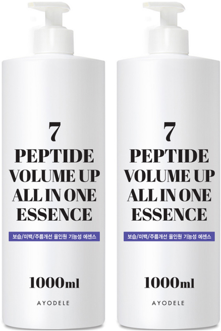 아요델 7 펩타이드 볼륨업 보습 미백 주름케어 올인원 에센스, 1L, 2개