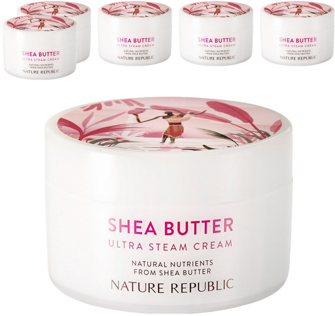 네이처리퍼블릭 쉐어버터 울트라 스팀 크림 극건성용, 100ml, 6개