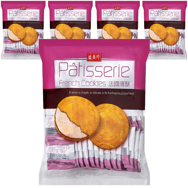 盛香珍 法國薄酥, 500g, 5袋