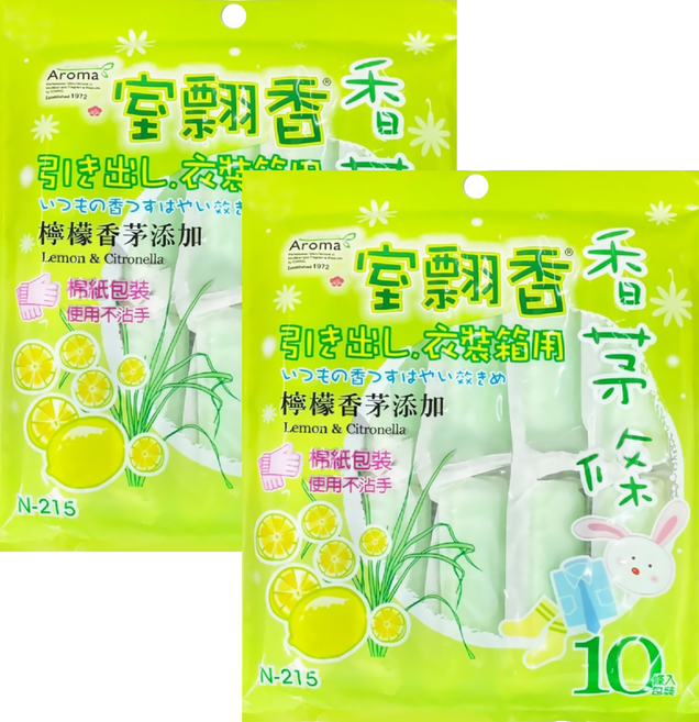 室翲香 香茅條 N-215 10條, 檸檬香茅, 180g, 2包