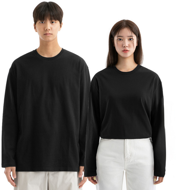 네이븐 남녀공용 20수 루즈핏 긴팔티 NAB8T1