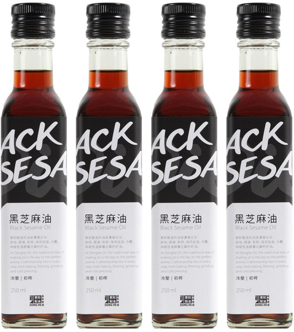 東和製油 黑芝麻油, 250ml, 4瓶