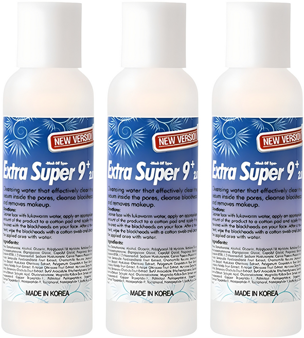 메디필 엑스트라 슈퍼 9 플러스 2.0 피지클리너, 100ml, 3개