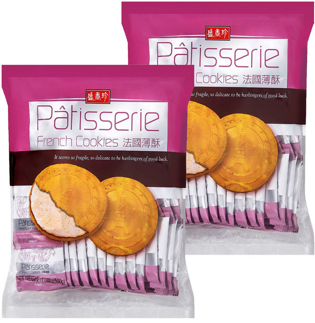 盛香珍 法國薄酥, 500g, 2袋