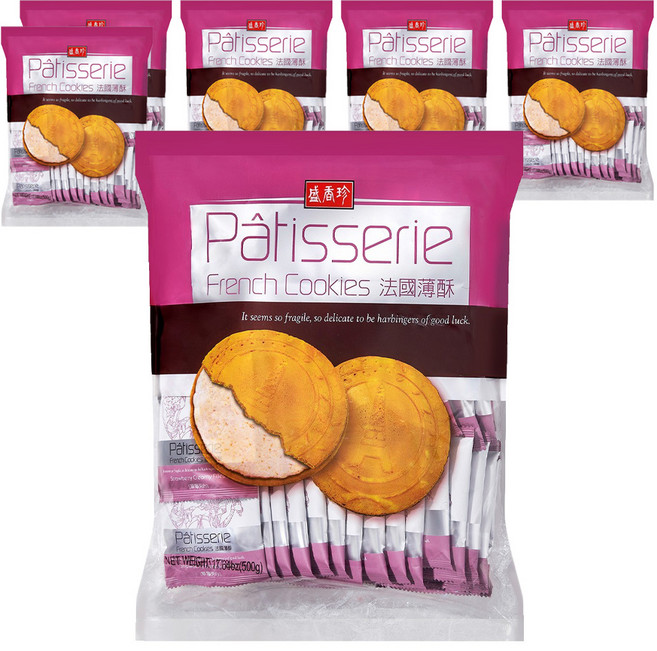 盛香珍 法國薄酥, 500g, 6袋