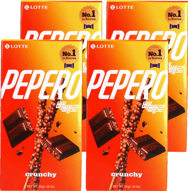 PEPERO 脆心巧棒, 39g, 4盒