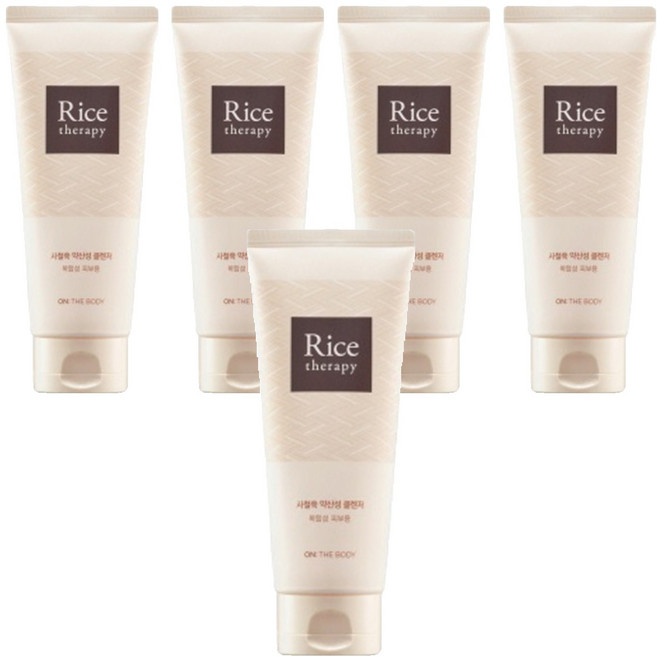 온더바디 라이스테라피 사철쑥 약산성 폼 클렌저, 150g, 5개
