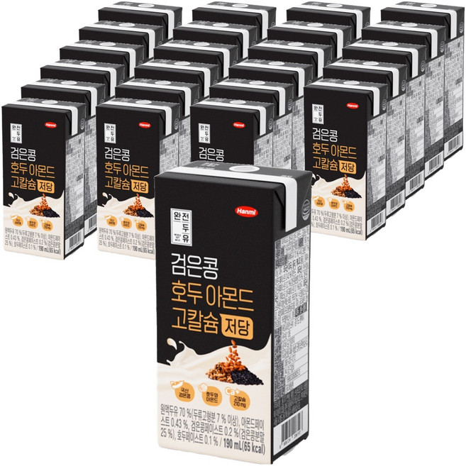 전두유 검은콩 호두아몬드 고칼슘 저당, 24개, 190ml