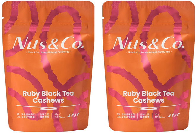 Nuts&Co. 堅果之間 天然輕調味 茶香紅玉腰果, 2個, 42g