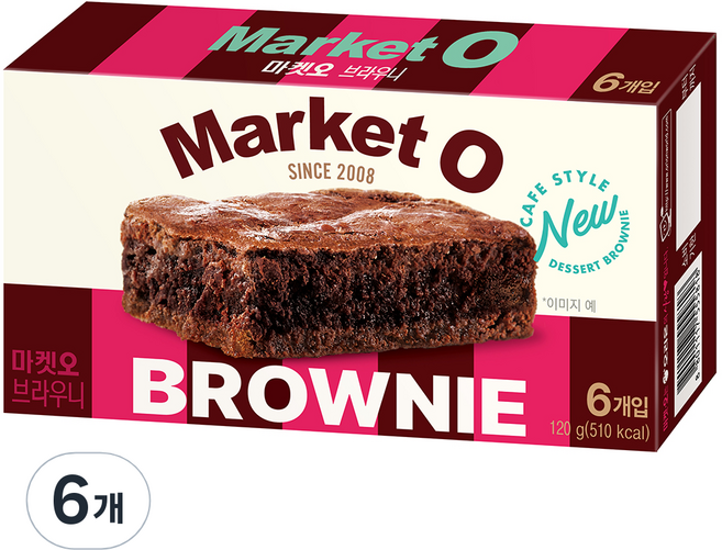 마켓오 브라우니 6p, 120g, 6개