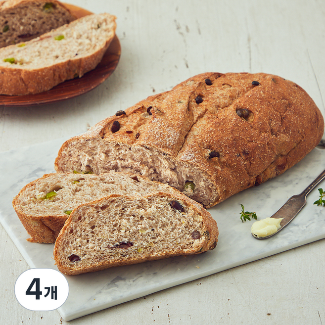 브로드카세 발효종 통밀건강콩깜바뉴, 440g, 1개입, 4개