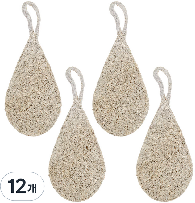 모스트픽 물방울 천연 수세미, 1개입, 12개