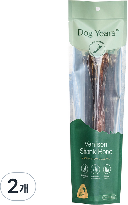독이어스 강아지 사슴정강이뼈 간식 대, 150g, 2개, 혼합맛(소고기/사슴고기)