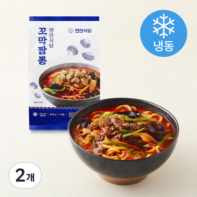 연안식당 꼬막짬뽕 (냉동), 670g, 2개