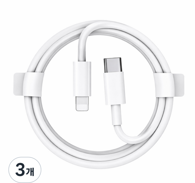 BARABOGO Type-C轉8-pin iPhone PD高速充電線 12W, 混合色, 3個, 1m