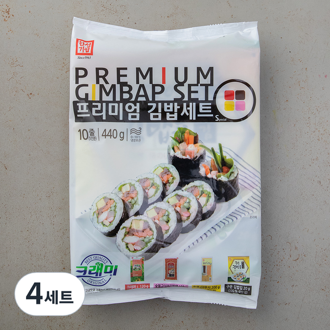 한성기업 프리미엄 김밥 재료세트S, 440g, 4세트