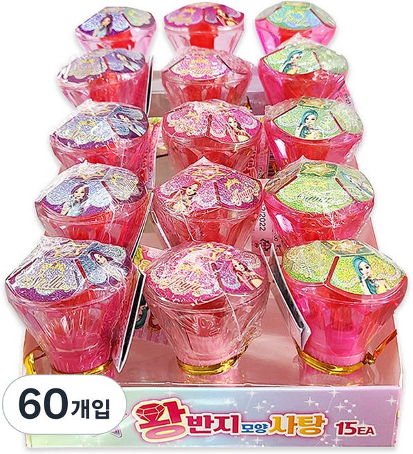 시크릿쥬쥬 왕반지 모양 사탕, 6g, 60개