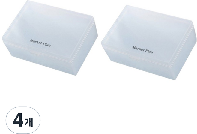 마켓플랜 다용도 포토카드 케이스, 반투명, 4개