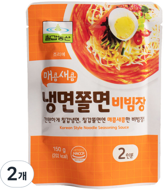 칠갑농산 냉면쫄면 비빔장, 150g, 2개
