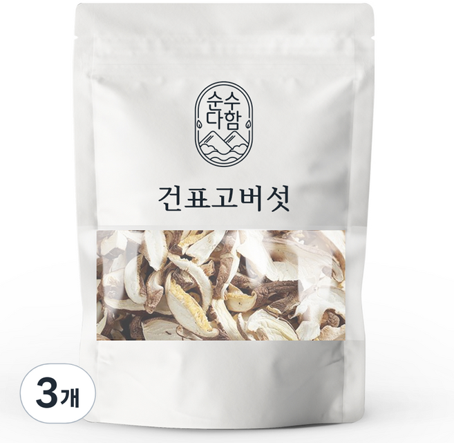 순수다함 건표고버섯 슬라이스, 400g, 3개