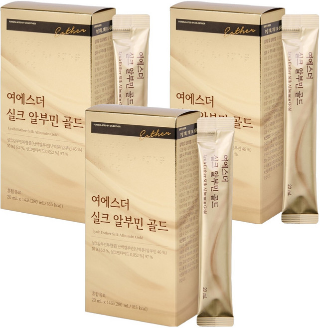 에스더포뮬러 여에스더 실크 알부민 골드 14p, 14회분, 3개