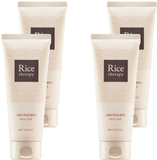 온더바디 라이스테라피 사철쑥 약산성 폼 클렌저, 150g, 4개