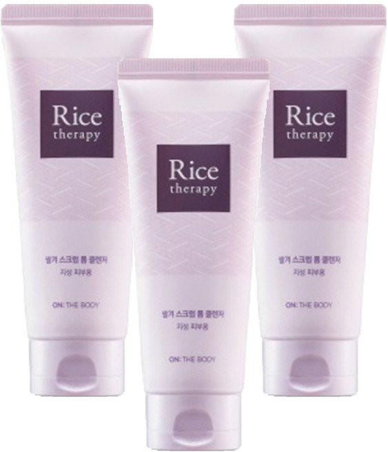 온더바디 라이스테라피 스크럽 폼 클렌저, 150ml, 3개