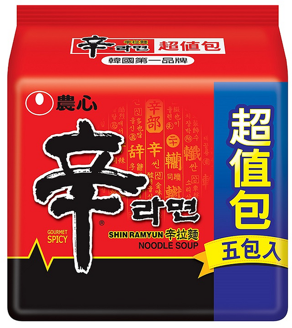 NONGSHIM 農心 辛拉麵 120g, 5包