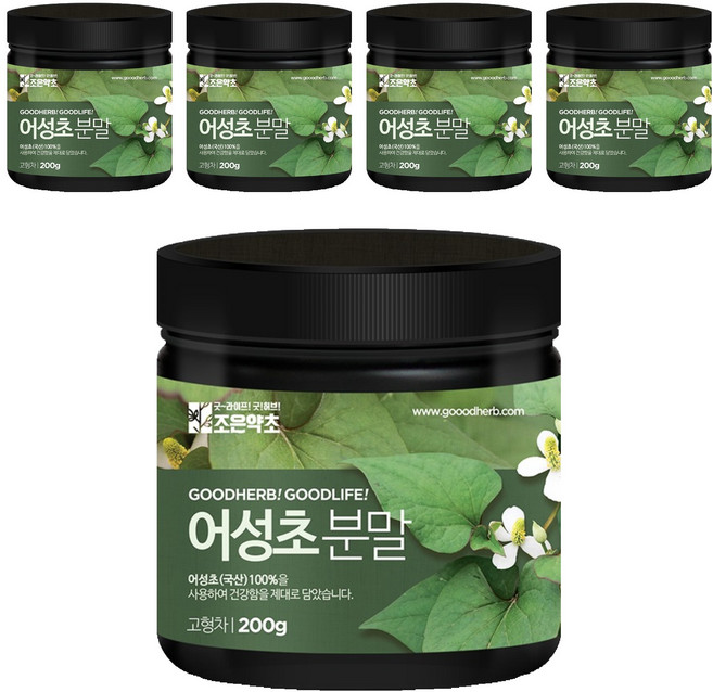 조은약초 프리미엄 어성초 분말, 5개, 200g