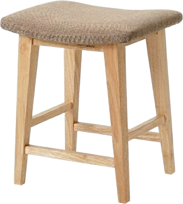 方形原木椅凳, 米灰色, 1個