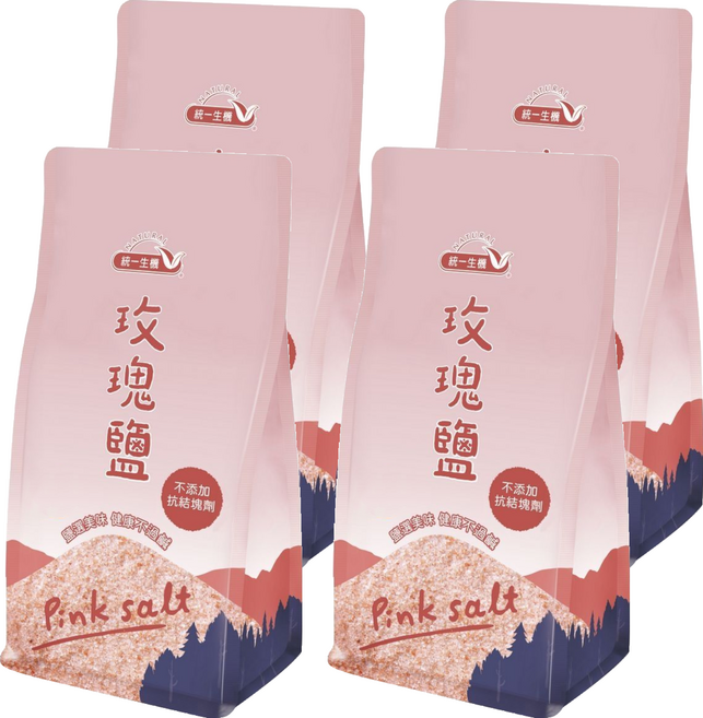 統一生機 玫瑰鹽, 450g, 4包