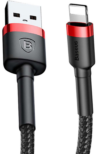 Baseus 倍思 卡福樂2.4A快充線 iPhone, 1m, 黑色, 1條