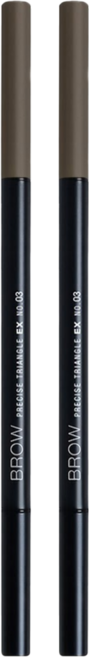 Solone 台灣公司貨 天生好手極細三角眉筆 EX, 03 淺栗棕, 2支