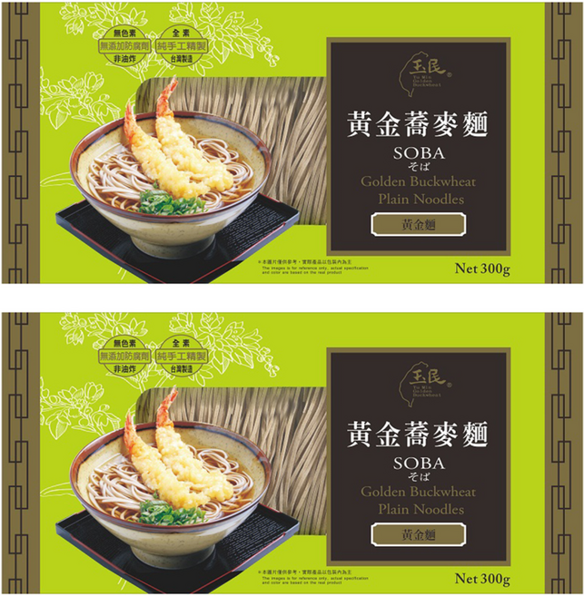 玉民 黃金蕎麥 黃金麵, 300g, 2入