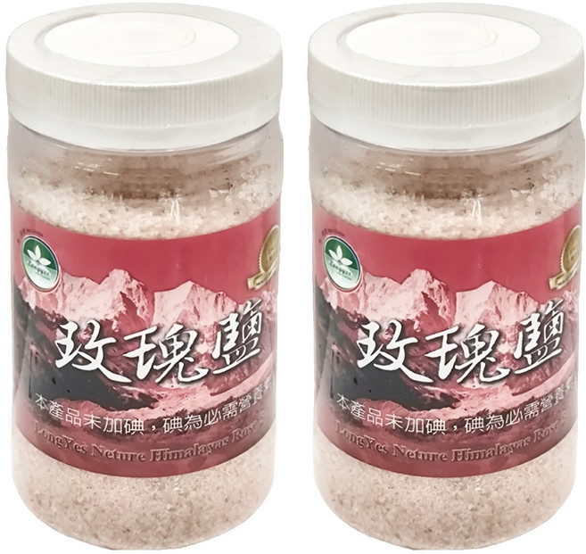 Longyes 隆一 米其林玫瑰細鹽 未加碘, 230g, 2罐