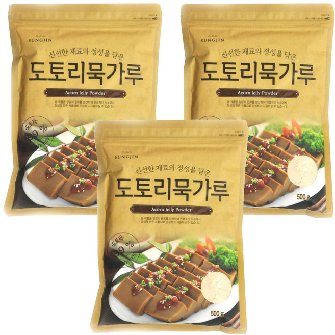 Sungjin Foods 橡子果凍粉, 500g, 3個