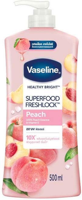 Vaseline 凡士林 乳液 水蜜桃 + VT-E, 1瓶, 500ml