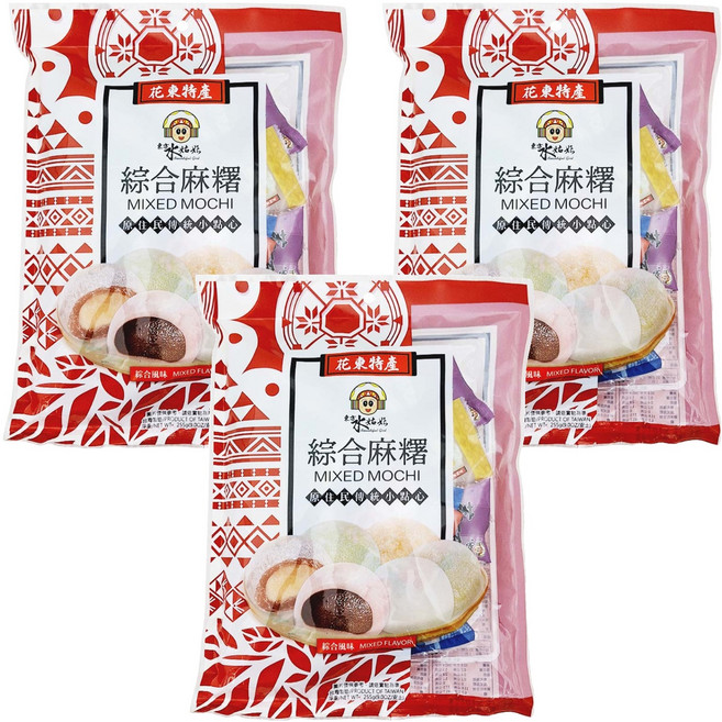 東方水姑娘 綜合麻糬 - 花東特產, 255g, 3袋