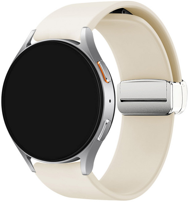 스페이스쉴드 갤럭시워치 호환 디버클 마그네틱 실리콘 스트랩 20mm, 스타라이트