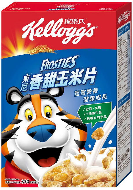 Kellogg's 家樂氏 FROSTIES 東尼玉米片 香甜玉米片, 330g, 1盒