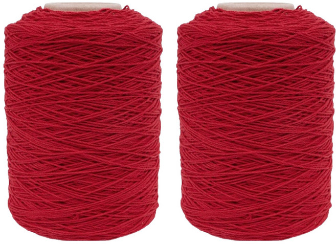 공작표 순면 색사 12합 미니 350 뜨개실, 232 레드, 2개