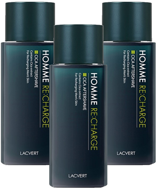 LACVERT 男士煥活積雪草鬍後水, 3個, 185ml