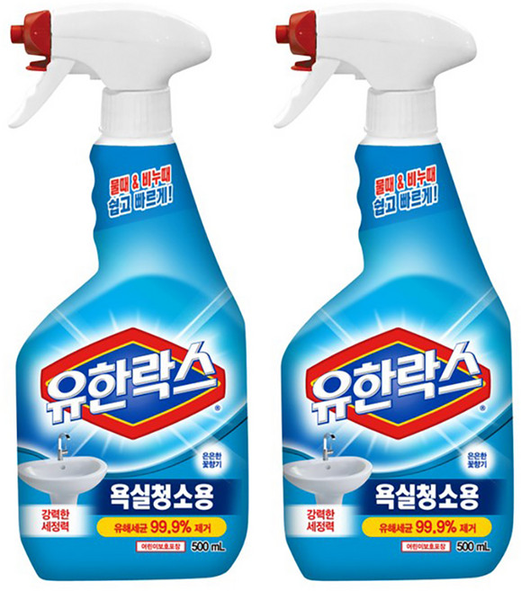 유한락스 욕실청소용 세정제, 500ml, 2개