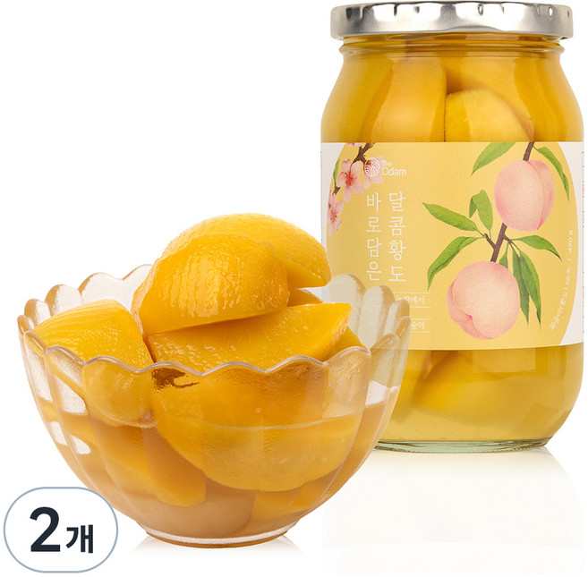 더오담 바로담은 달콤 황도, 2개, 450g