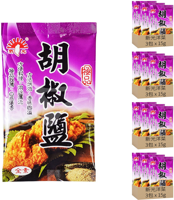 新光洋菜 胡椒鹽, 12包, 15g