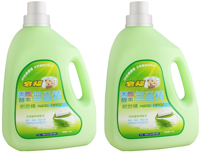 皂福 無香精天然酵素肥皂精, 2.4kg, 1入, 2桶