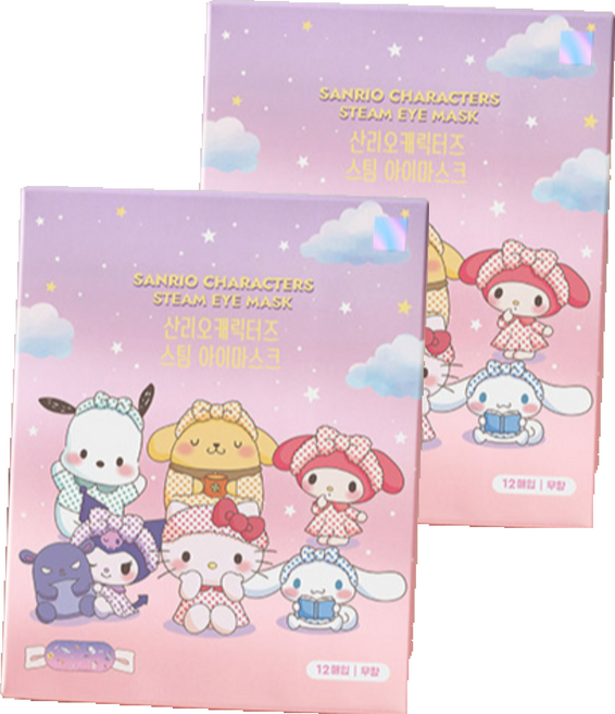 아텍스 산리오 캐릭터즈 스팀 아이마스크 무향, 12개입, 2개